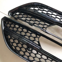 Load image into Gallery viewer, Autunik For 2013-2016 Audi A3 Hatchback Black Honeycomb Mesh Fof Light Grille Covers