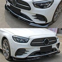 Load image into Gallery viewer, Autunik For 2021-2023 Mercedes E-Class W213 Sedan AMG Bumper Gloss Black Front Lip Splitters