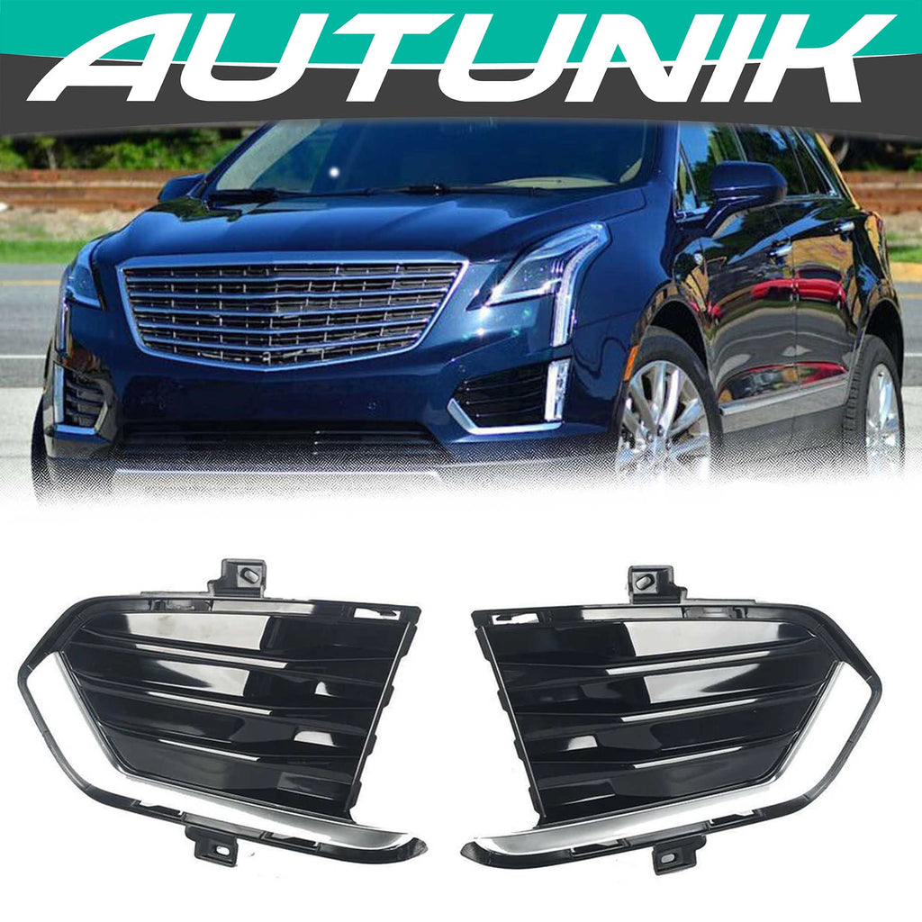 Front Fog Light Cover Bezels For Cadillac XT5 2017-2019