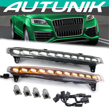 Load image into Gallery viewer, LED DRL Dynamic Fog Lights Turn Signal Lamp for Audi Q7 2007-2009 dr1