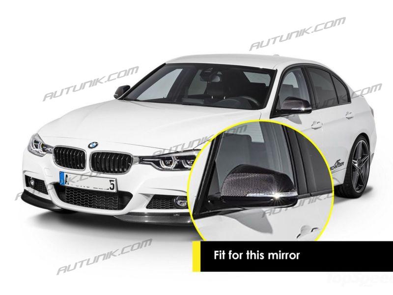 Autunik Real Carbon Fiber Side Mirror Cover Caps Replacement For BMW F20 F21 F22 F30 F32 F36 bm72