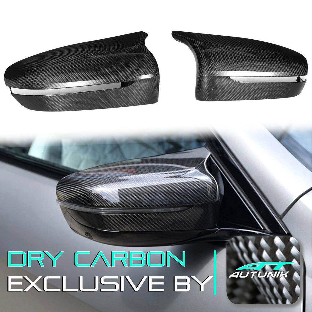100% Dry Carbon Fiber Mirror Cover Caps M Style Replace for BMW M5 F90 LHD mc155