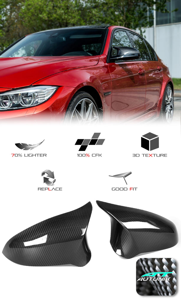 100% Dry Carbon Fiber Mirror Covers M Style for BMW M3 F80 M4 F82 M2 Competition F87 mc151