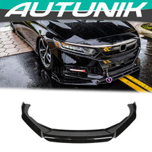 Cargar imagen en el visor de la galería, Autunik 4PCS Glossy Black Front Bumper Lip For Honda Accord Sedan Sport 2018-2020