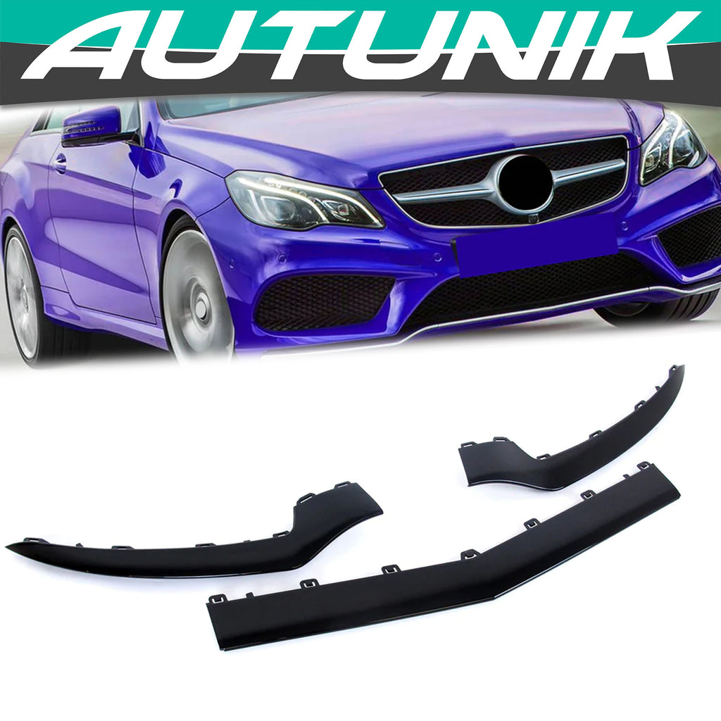 Autunik For2014-2017 Mercedes W207 C207 Coupe/Convertible AMG Sport Front Lip Splitters Molding Trim di156