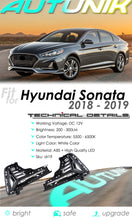 Cargar imagen en el visor de la galería, Autunik LED Daytime Running Lights Fog Lamps w/ Bezels For 2018-2019 Hyundai Sonata dr19