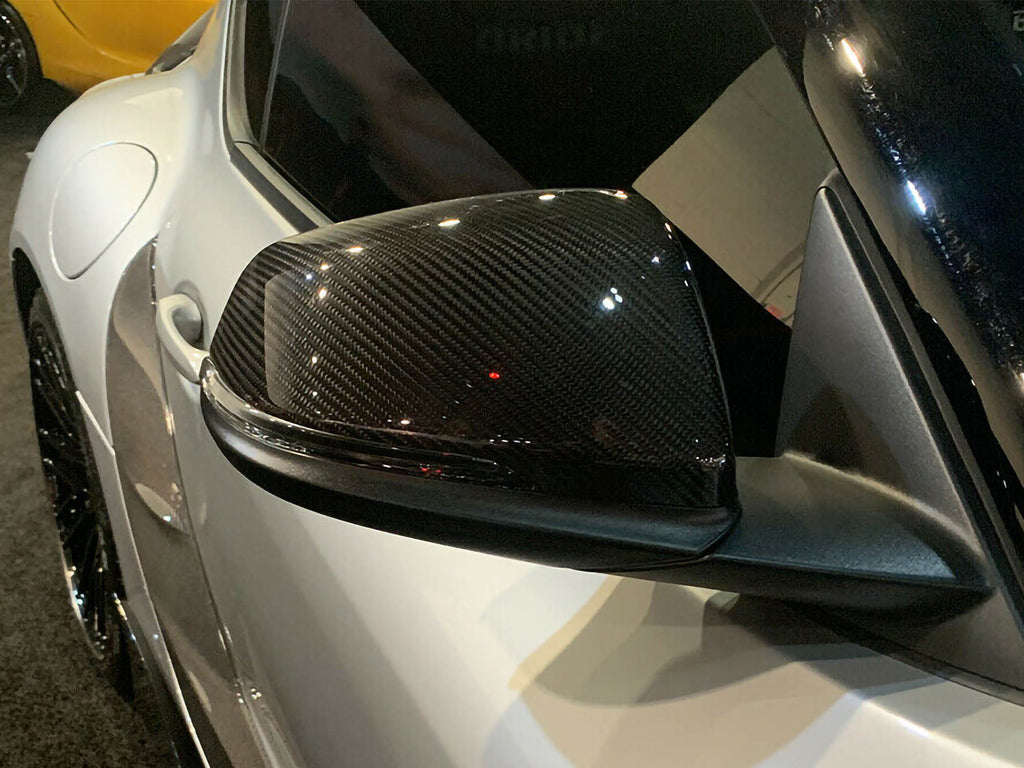 Real Carbon Fiber Mirror Cover Caps For 2020+ Toyota Supra A90 Replacement Wing mc142