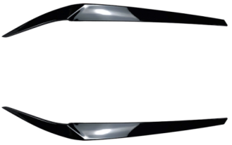 Gloss Black Headlight Eyelid Cover Eyebrow For BMW 5-Series G30 530I 540I M550I 2017-2023