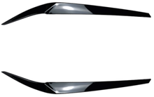 Cargar imagen en el visor de la galería, Gloss Black Headlight Eyelid Cover Eyebrow For BMW 5-Series G30 530I 540I M550I 2017-2023