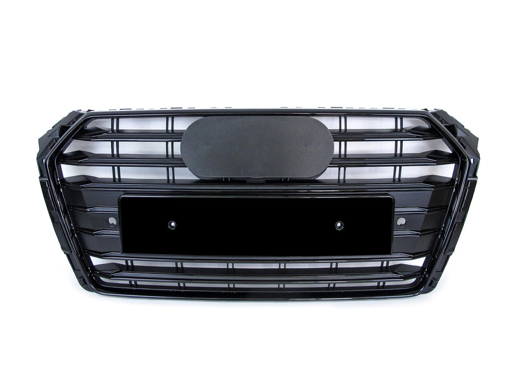S4 Style Gloss Black Front Bumper Grille for 17-19 Audi A4 B9 S4 fg225