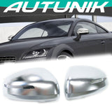 Autunik For 2006-2014 Audi TT 8J MK2 TTS TTRS R8 Chrome Mirror Cover Caps Replacement mc9