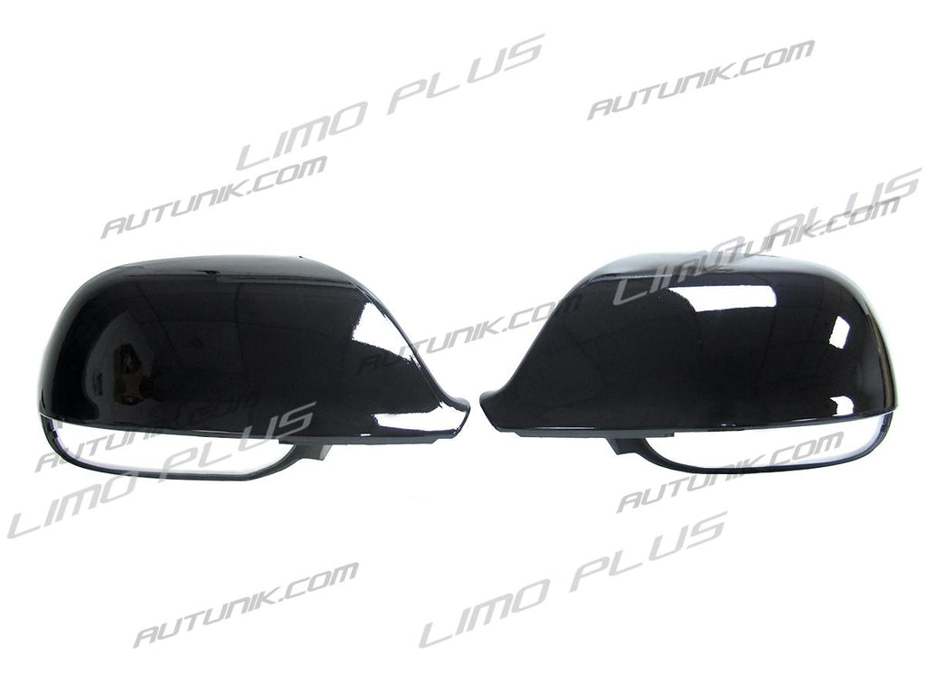 Autunik Glossy Black Side Mirror Cover Caps Replacement For AUDI Q5 SQ5 Q7 SQ7 2010-2015 W/O Lane Assist mc49