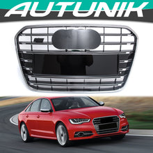 Load image into Gallery viewer, S6 Style Chrome Front Bumper Grille Grill for 2012-2015 Audi A6 C7 S6 fg194