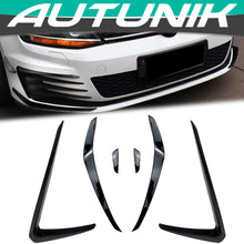 Load image into Gallery viewer, Autunik Glossy Black Front Bumper Canard Set for VW Golf MK7 GTI 2013-2016 vw89