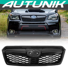 Cargar imagen en el visor de la galería, Autunik Gloss Black Upper Grille Honeycomb Grill Assembly For 2014-2018 Subaru Forester