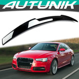 Autunik V-Style Gloss Black Rear Trunk Spoiler Wing For 2008-2016 Audi A5 B8 8T Quattro Coupe