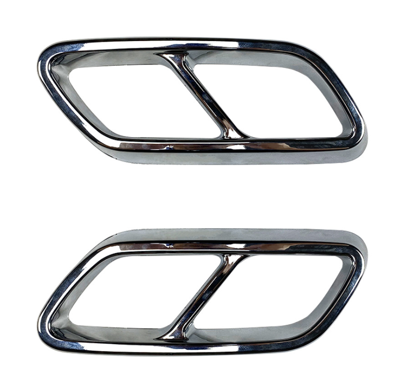 Autunik For 2022-2023 Mercedes Benz C Class W206 Chrome Rear Exhaust Pipe Cover Trims