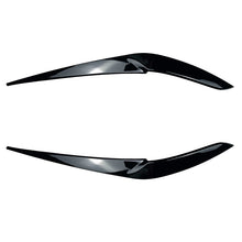 Cargar imagen en el visor de la galería, Headlight Eyelid Eyebrow Trim For BMW X5 G05 X6 G06 2019-2023 Carbon Look / Glossy Black