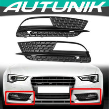 Cargar imagen en el visor de la galería, Autunik Front Fog Light Grill Covers Bezels For AUDI A5 B8 8T 2013-2016 Non S-line