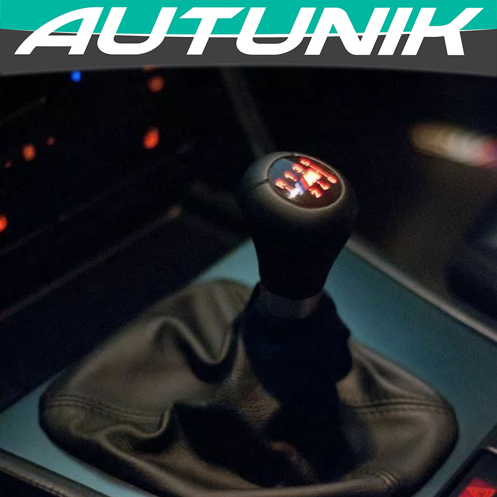 Autunik Illuminated Genuine Leather Shift Knob for BMW M3 E30 E36 E39 E46 ZHP with 6 Speed Light
