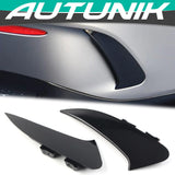 Autunik For 2020+ Mercedes CLA C118 AMG Sport Bumper Gloss Black Rear Canards Side Air Vents Splitter