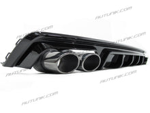 Cargar imagen en el visor de la galería, S6 Style Rear Diffuser + Black Exhaust Tips for Audi C8 A6 S-line S6 2019-2023 di92