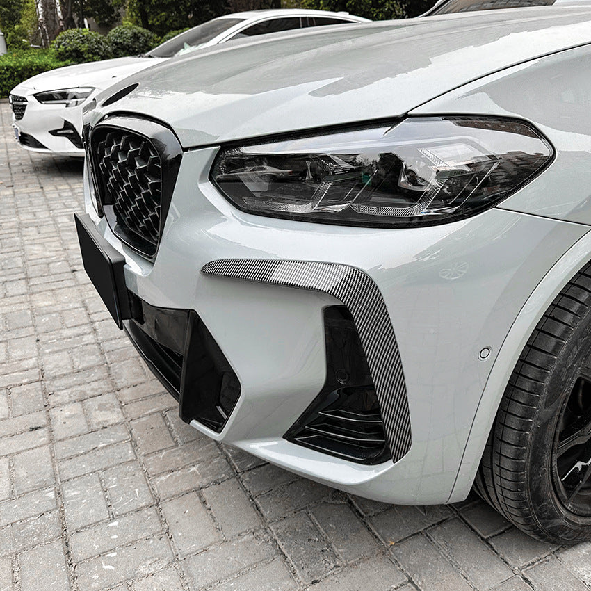 Autunik Carbon Black Front Bumper Side Air Vent Trim For BMW X3 X4 G01 G02 M Sport 2022-2023