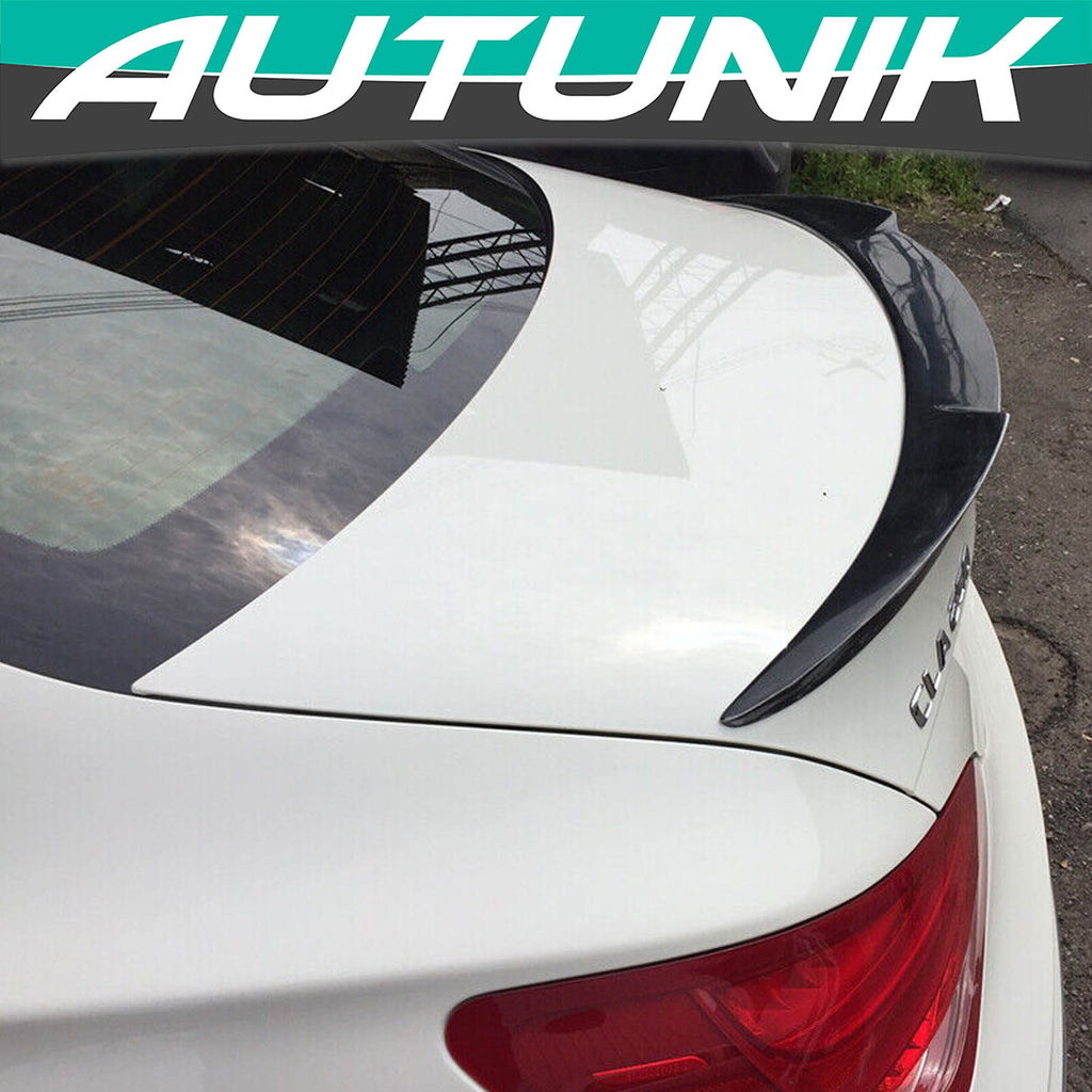 Autunik For 2013-2019 Benz C117 CLA Unpainted Black Rear Trunk Spoiler Wing