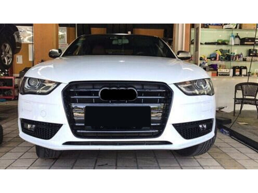 S4 Look Gloss Black Front Bumper Grille for 2013-2016 Audi A4 B8.5 S4 fg206