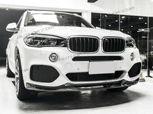 Laden Sie das Bild in den Galerie-Viewer, Carbon Fiber Look Front Lip + Rear Diffuser For 2014-2018 BMW X5 F15 M-Sport