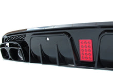 Cargar imagen en el visor de la galería, B Style Rear Diffuser w/ LED + Black Exhaust Tips For 15-21 Mercedes W205 Sedan C300 C450 C43 AMG di8