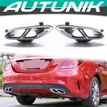 Cargar imagen en el visor de la galería, Autunik Chrome Exhaust Pipe Muffler Tips for Mercedes W212 W205 Sedan Coupe C207 W166 W253 et32