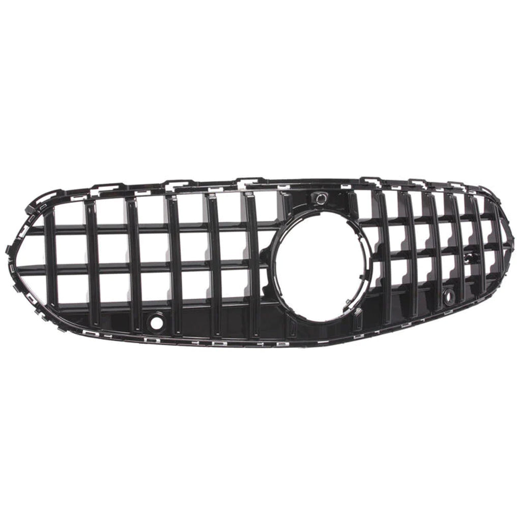 Black GT Front Grille Grill For 2022-2023 Mercedes W206 C200 C300 Non-AMG Bumper Only