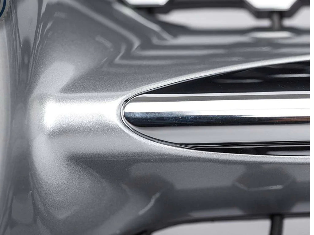 Autunik For 2015-2018 Mercedes C-Class W205 Sedan/Coupe C300 C43 Chrome Diamond Front Grille Grill w/ Camera