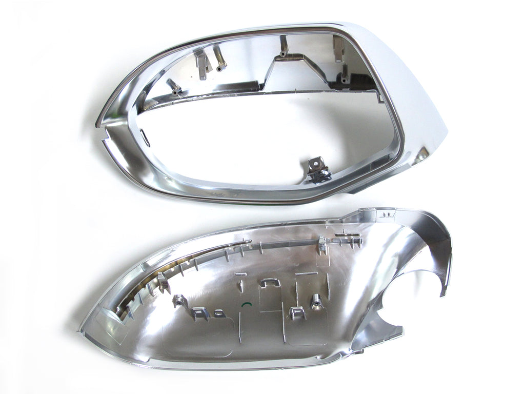 Chrome Mirror Cover Caps for 2012-2018 Audi A7/S7/RS7 Replacement Rearview Wings w/o Lane Adssist mc6