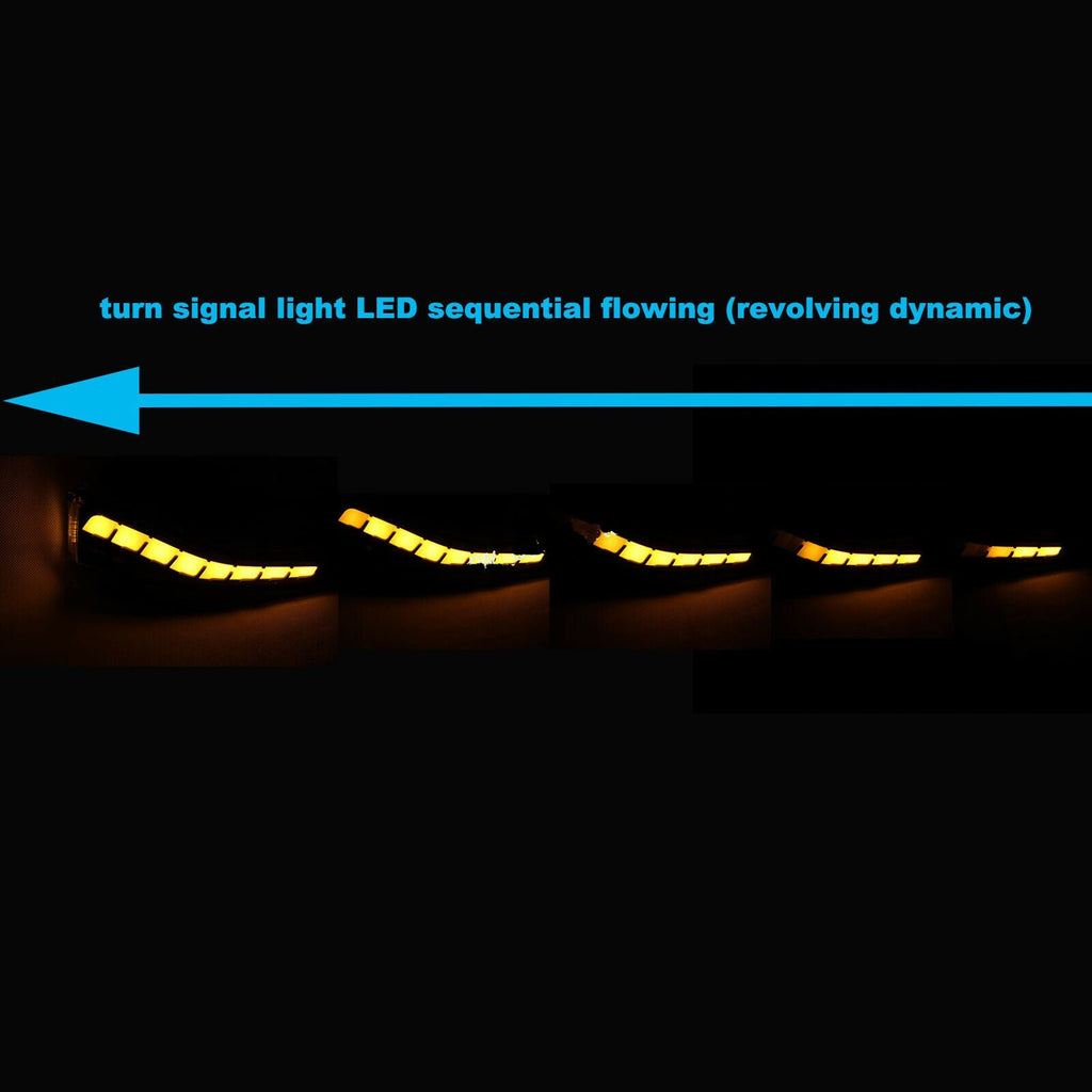 Autunik For 2014-2022 Infiniti Q50/Q60 Smoke Sequential LED Turn Signal LED Dynamic Lights