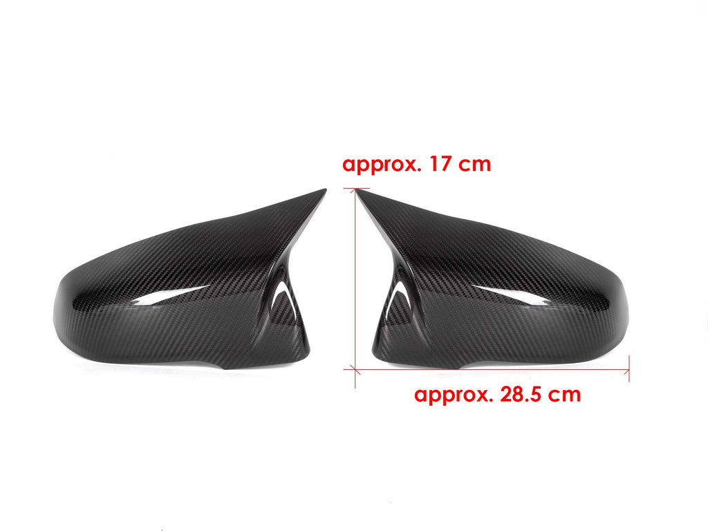 100% Dry Carbon Fiber Mirror Cover Caps M Style Replace for Toyota A90 Supra mc150