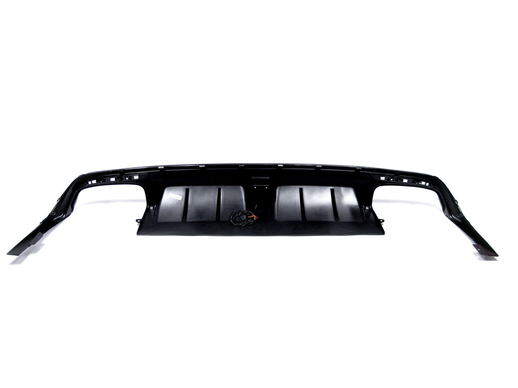 Carbon Look Rear Diffuser w/ Light + Black Exhaust Tips For 13-17 Mercedes S-Class W222 Sedan AMG Pack di136