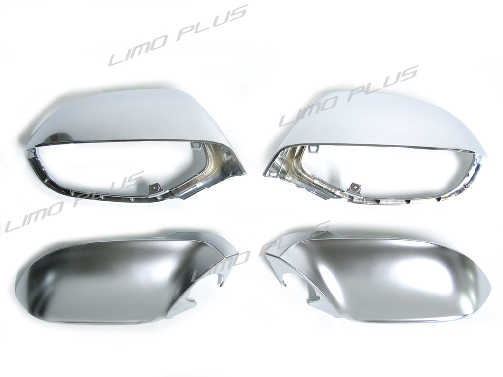 Chrome Mirror Cover Caps for 2012-2018 Audi A7/S7/RS7 Replacement Rearview Wings w/o Lane Adssist mc6