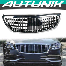 Charger l&#39;image dans la galerie, Autunik For 2014-2020 Mercedes S-Class W222 Sedan Maybach Look Front Grille Grill Chrome