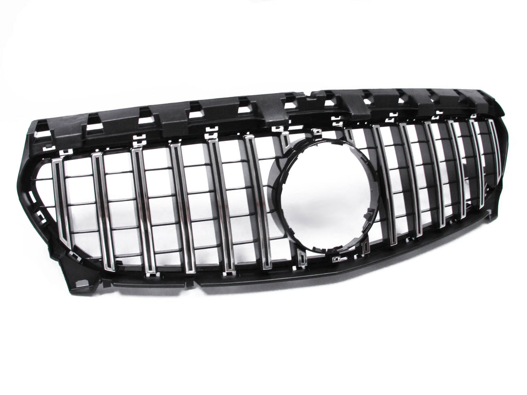 Autunik For 2017-2019 Mercedes Benz C117 CLA CLA180 CLA200 Black/Silver GT Front Grille Grill