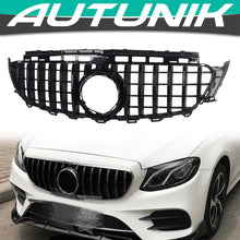 Load image into Gallery viewer, Autunik For 2017-2020 Mercedes E-Class W213 Sedan Glossy Black GTR Front Bumper Grille Grill
