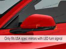 Charger l&#39;image dans la galerie, Autunik Real Carbon Fiber Mirror Cover Caps Replacement For Ford Mustang WITH LED Signal GT 2015-2021 mc116