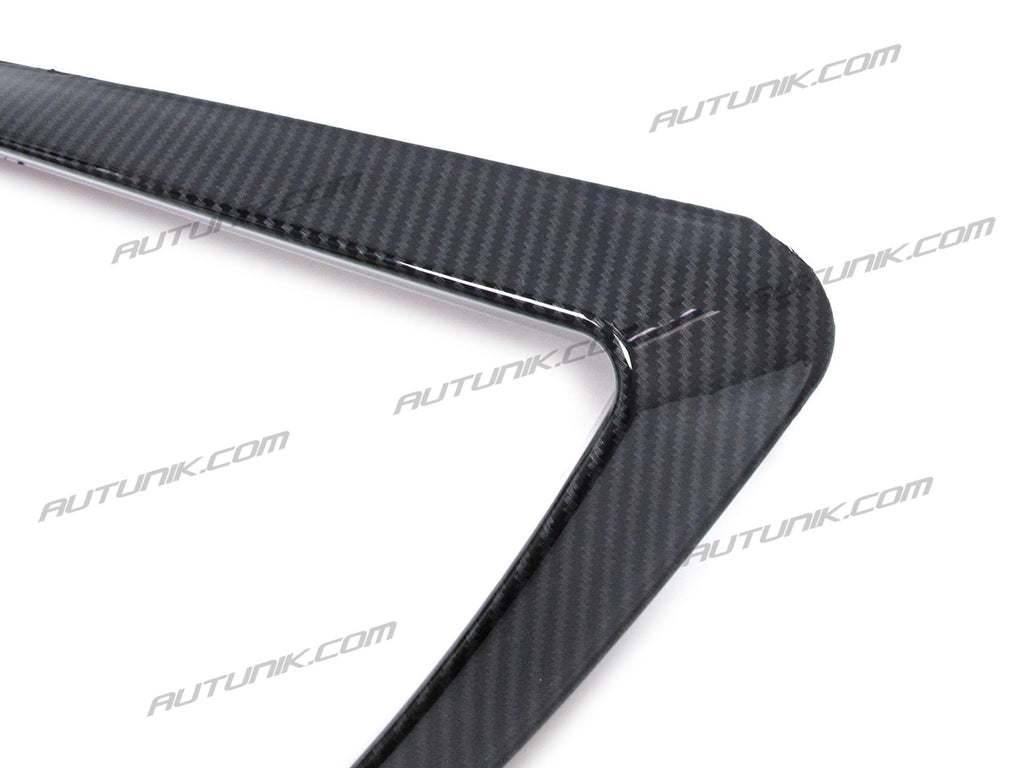 Autunik Carbon Fiber ABS Front Fog Light Trim Cover Eyebrow Covers Fit Tesla Model Y 2020 2021 2022 te12