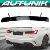 Autunik Black Rear Diffuser Spoiler Valance For BMW 3 Series G20 G21 pre-LCI M Sport 2019-2022