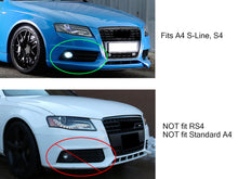 Laden Sie das Bild in den Galerie-Viewer, Chrome Black Front Fog Light Cover Lower Grille For 08-12 Audi S4 B8 A4 S-Line