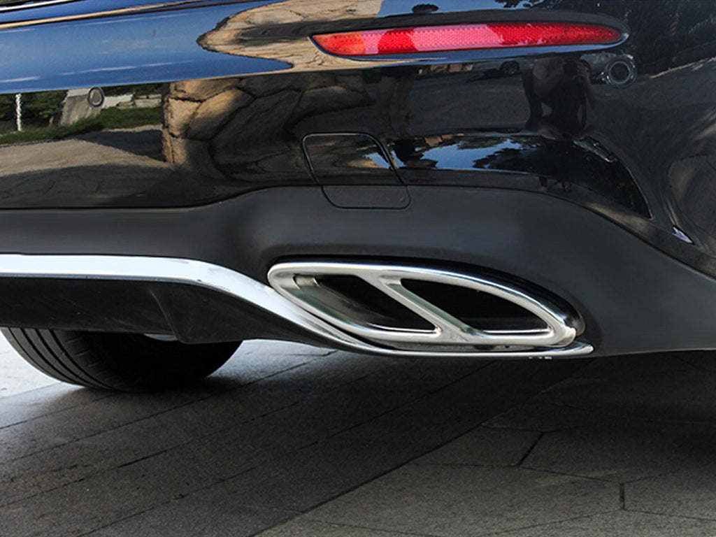 Autunik Chrome Exhaust Pipe Muffler Tips for Mercedes W212 W205 Sedan Coupe C207 W166 W253 et32