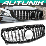Autunik For 2017-2019 Mercedes Benz C117 CLA CLA180 CLA200 Black/Silver GT Front Grille Grill