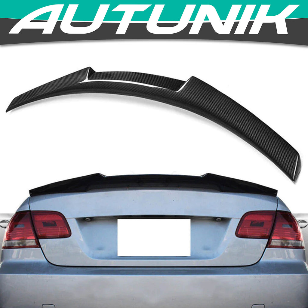 Autunik Carbon Fiber Rear Trunk Spoiler Wing fits BMW 3 Series E92 Coupe 2007-2012