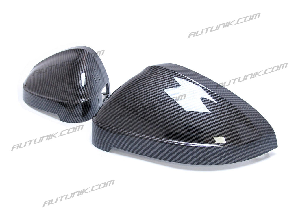 Carbon Look Side Mirror Cover Caps For 2017-2023 Audi A4 S4 B9 A5 S5 w/ Lane Assist mc129